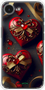 Силикон с усиленными углами чехол Сердечки v4 для Apple iPhone SE 4 - 5834sp-3652 изображение 