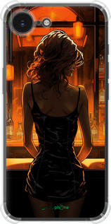 Силикон с усиленными углами чехол Чехол для телефона Девушка в баре для Apple iPhone 16e - 5947sp-3971 изображение 