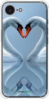 Силикон с усиленными углами чехол Лебеди для Apple iPhone 16e - 6007sp-3971 изображение 