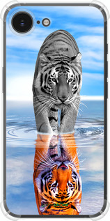 Силикон с усиленными углами чехол Тигр для Apple iPhone 16e - 6016sp-3971 изображение 