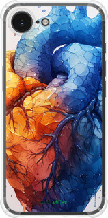 Силикон с усиленными углами чехол Арт-сердце для Apple iPhone 16e - 6034sp-3971 изображение 