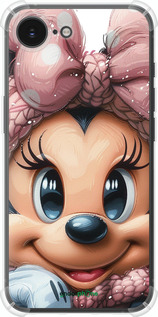 Силіконовий протиударний с посиленими кутами чехол Мінні Маус з бантиком для Apple iPhone SE 4 - 6055sp-3652 изображение 