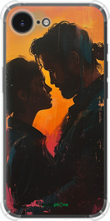 Силикон с усиленными углами чехол Любовь на полотне для Apple iPhone SE 4 - 6067sp-3652 изображение 