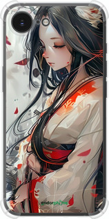 Силикон с усиленными углами чехол Кицуне для Apple iPhone SE 4 - 6073sp-3652 изображение 