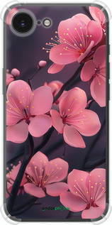 Силикон с усиленными углами чехол 'Пурпурная сакура' для iPhone SE 4 изображение 4