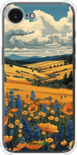 Силіконовий протиударний с посиленими кутами чехол Українське поле для Apple iPhone SE 4 - 6082sp-3652 изображение 