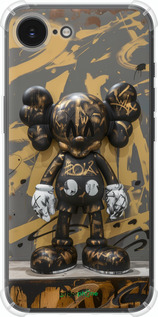 Силикон с усиленными углами чехол Bronze kaws для Apple iPhone SE 4 - 6097sp-3652 изображение 