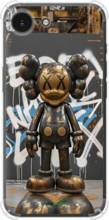Силикон с усиленными углами чехол Bronze kaws v3 для Apple iPhone SE 4 - 6099sp-3652 изображение 