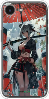 Силіконовий протиударний с посиленими кутами чехол Гейша-воїн для Apple iPhone SE 4 - 6124sp-3652 изображение 