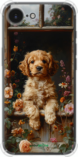 Силикон с усиленными углами чехол Щенок cocker spaniel для Apple iPhone SE 4 - 6136sp-3652 изображение 
