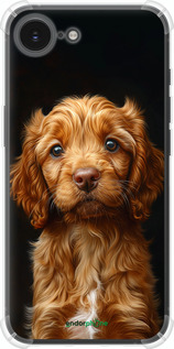 Силіконовий протиударний с посиленими кутами чехол Cocker spaniel на чорному фоні для Apple iPhone SE 4 - 6137sp-3652 изображение 