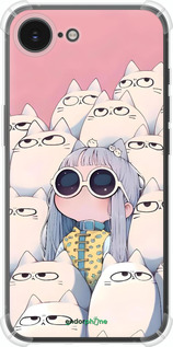 Силіконовий протиударний с посиленими кутами чехол Малышка с котами для Apple iPhone SE 4 - 6295sp-3652 изображение 