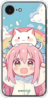 Силикон с усиленными углами чехол Девочка аниме радуга для Apple iPhone SE 4 - 6304sp-3652 изображение 