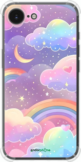 Силикон с усиленными углами чехол Облака и радуга для Apple iPhone 16e - 6312sp-3971 изображение 