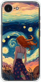 Силикон с усиленными углами чехол Девушка Арт для Apple iPhone SE 4 - 6325sp-3652 изображение 