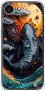 Силикон с усиленными углами чехол Кит в космосе для Apple iPhone SE 4 - 6328sp-3652 изображение 