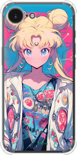 Силикон с усиленными углами чехол Сейлор Мун 2 для Apple iPhone 16e - 6351sp-3971 изображение 