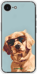 Силикон с усиленными углами чехол Пес в очках для Apple iPhone SE 4 - 6381sp-3652 изображение 