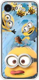 Силикон с усиленными углами чехол Миньоны для Apple iPhone SE 4 - 6386sp-3652 изображение 