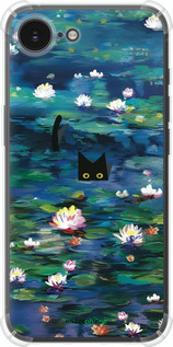 Силіконовий протиударний с посиленими кутами чехол Чохол із зображенням водяних лілій Моне та кішок для Apple iPhone SE 4 - 6399sp-3652 изображение 