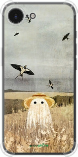 Силіконовий протиударний с посиленими кутами чехол Привид у полі для Apple iPhone SE 4 - 6427sp-3652 изображение 