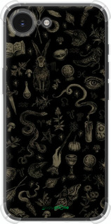 Силикон с усиленными углами чехол Мистический коллаж с травами и магическими символами для Apple iPhone 16e - 6428sp-3971 изображение 