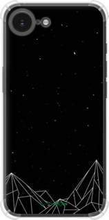 Силикон с усиленными углами чехол Черно белые абстрактные горы для Apple iPhone SE 4 - 6437sp-3652 изображение 