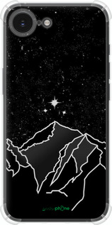 Силикон с усиленными углами чехол Минималистический горный пейзаж для Apple iPhone 16e - 6438sp-3971 изображение 