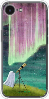 Силикон с усиленными углами чехол Привидение и звезды для Apple iPhone SE 4 - 6443sp-3652 изображение 