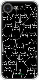 Силикон с усиленными углами чехол С изображением кошек для Apple iPhone SE 4 - 6470sp-3652 изображение 