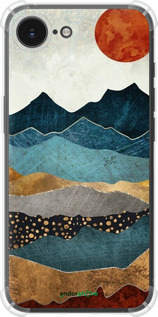 Силіконовий протиударний с посиленими кутами чехол захід сонця для Apple iPhone SE 4 - 6475sp-3652 изображение 