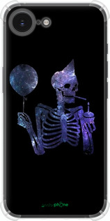 Силикон с усиленными углами чехол Скелетное искусство для Apple iPhone 16e - 6536sp-3971 изображение 