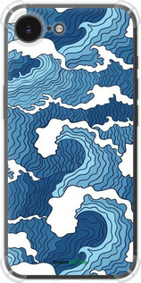 Силикон с усиленными углами чехол Абстрактный рисунок морских волн для Apple iPhone SE 4 - 6538sp-3652 изображение 