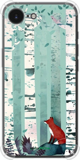 Силіконовий протиударний с посиленими кутами чехол Лис у зеленому лісі для Apple iPhone SE 4 - 6547sp-3652 изображение 