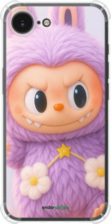 Силіконовий протиударний с посиленими кутами чехол Лабубу для Apple iPhone SE 4 - 6708sp-3652 изображение 