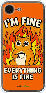 Силикон с усиленными углами чехол 'Funny Cat' для iPhone SE 4 изображение 5