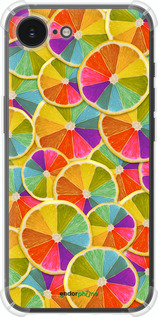 Силикон с усиленными углами чехол Разноцветные дольки лимона для Apple iPhone 16e - 861sp-3971 изображение 