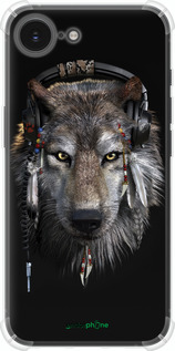 Силикон с усиленными углами чехол Волк-меломан для Apple iPhone SE 4 - 875sp-3652 изображение 