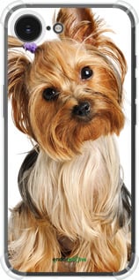 Силикон с усиленными углами чехол Йоркширский терьер с хвостиком для Apple iPhone 16e - 930sp-3971 изображение 