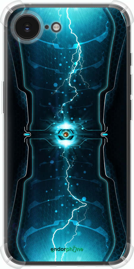 Силикон с усиленными углами чехол Молнии в цилиндре для Apple iPhone 16e - 120sp-3971 изображение 