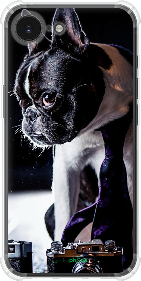 Силикон с усиленными углами чехол Бульдог-фотограф для Apple iPhone 16e - 142sp-3971 изображение 