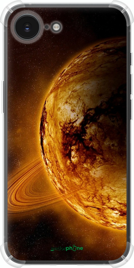 Силіконовий протиударний с посиленими кутами чехол Жовтий Сатурн для Apple iPhone 16e - 170sp-3971 изображение 