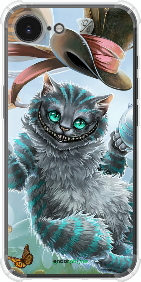 Силіконовий протиударний с посиленими кутами чехол Чеширський Кіт 2 для Apple iPhone 16e - 3993sp-3971 изображение 