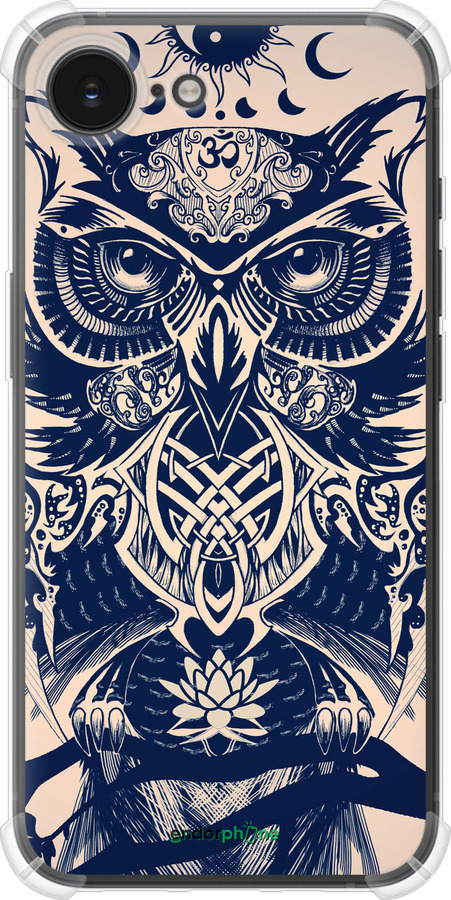 Силикон с усиленными углами чехол Узорчатая сова для Apple iPhone SE 4 - 4000sp-3652 изображение 