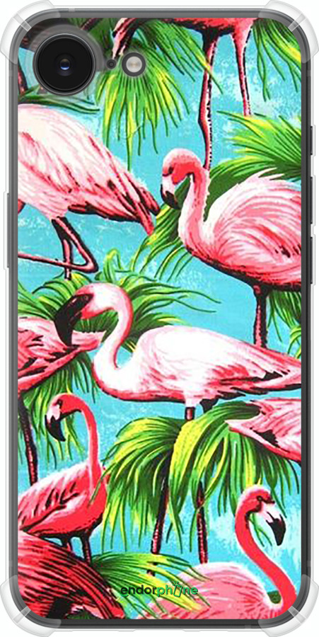 Силикон с усиленными углами чехол Tropical background для Apple iPhone 16e - 4016sp-3971 изображение 