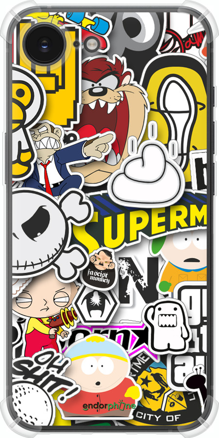 Силикон с усиленными углами чехол Popular logos для Apple iPhone SE 4 - 4023sp-3652 изображение 