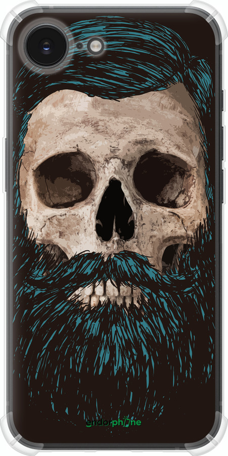 Силикон с усиленными углами чехол Череп с бородой для Apple iPhone SE 4 - 4102sp-3652 изображение 