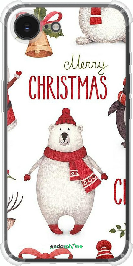 Силіконовий протиударний с посиленими кутами чехол Merry Christmas для Apple iPhone SE 4 - 4106sp-3652 изображение 