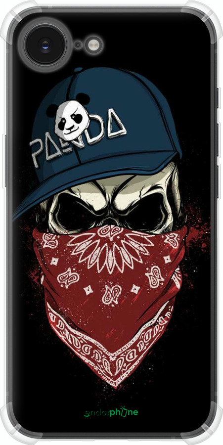 Силикон с усиленными углами чехол Череп в кепке для Apple iPhone 16e - 4127sp-3971 изображение 