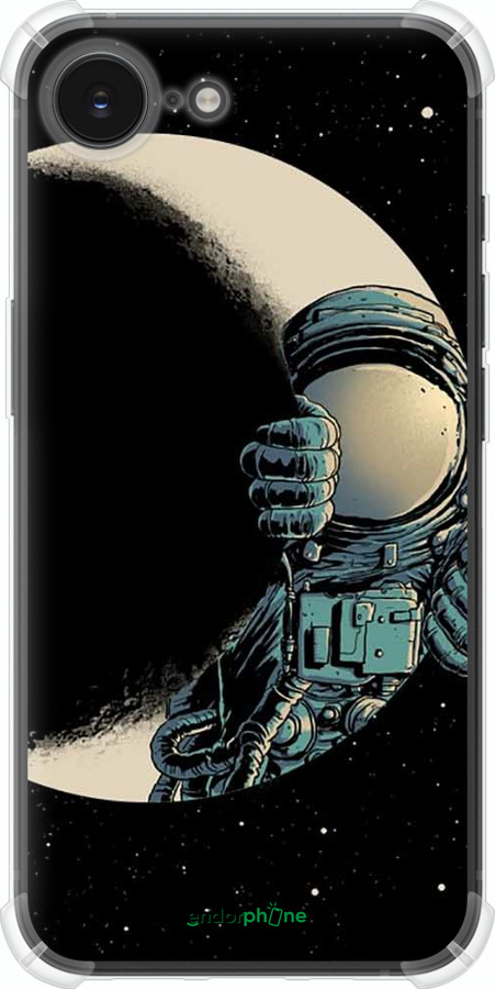 Силикон с усиленными углами чехол Астронавт для Apple iPhone 16e - 4134sp-3971 изображение 